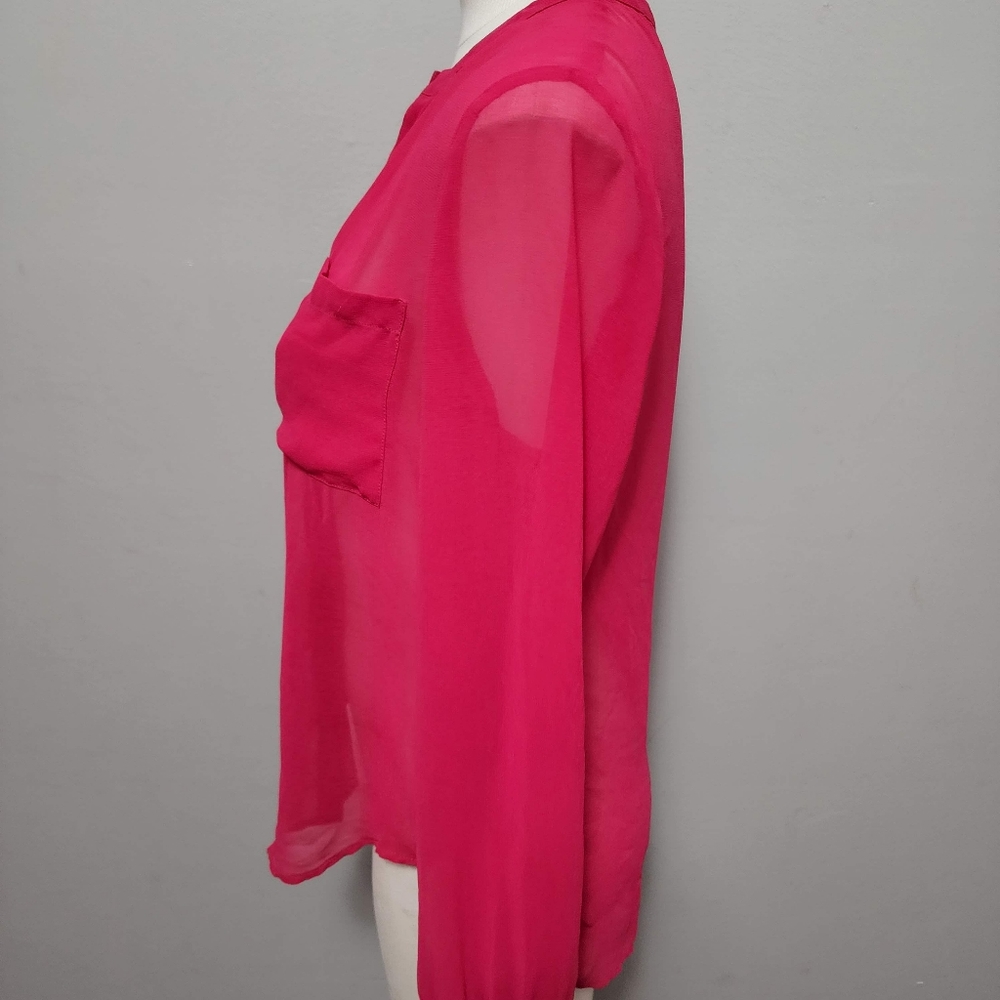 Anthro Sanctuary Soft Cafe Fuchsia Button Down Si… - image 3
